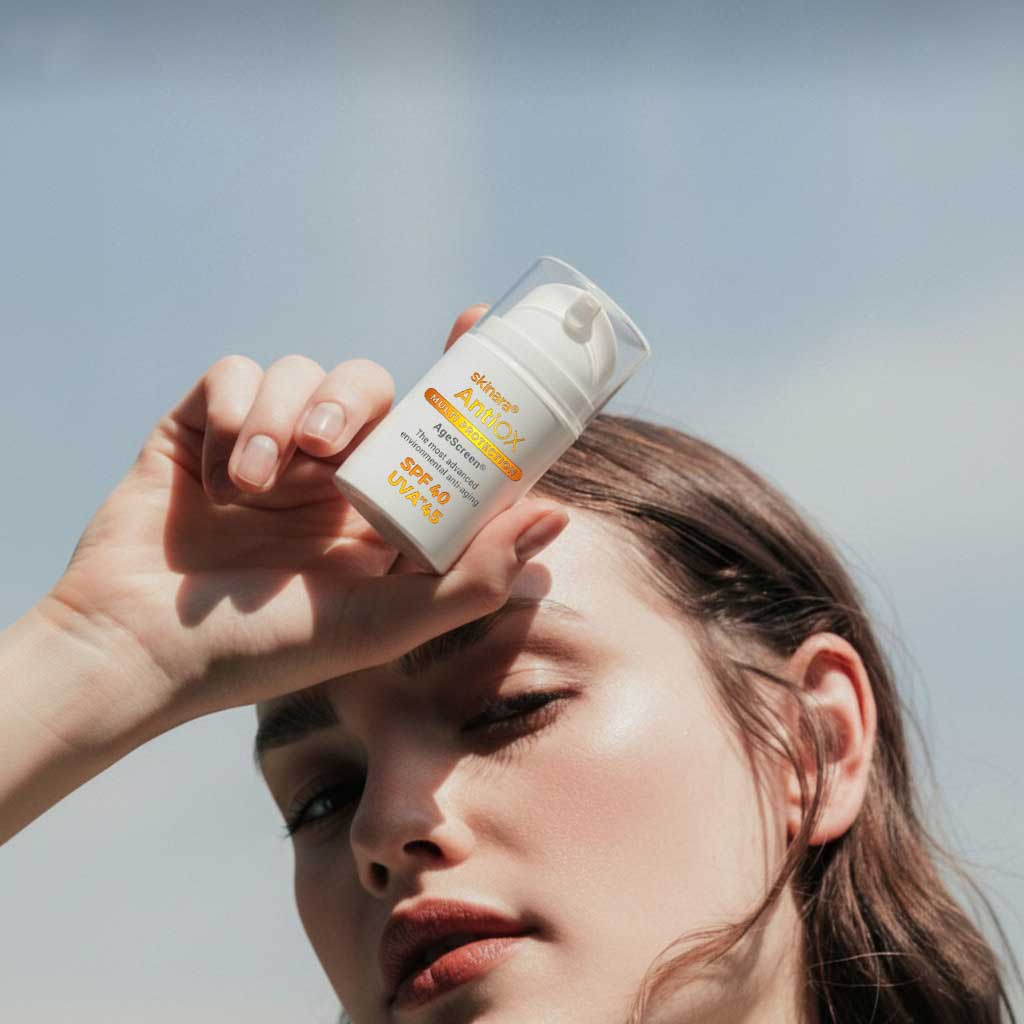 best sun cream for pigmentation showing a person holding sunscreen