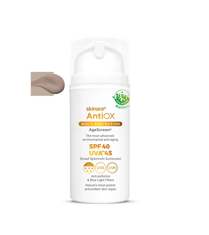 Skinara AgeScreen sunscreen cream bottle on a white background